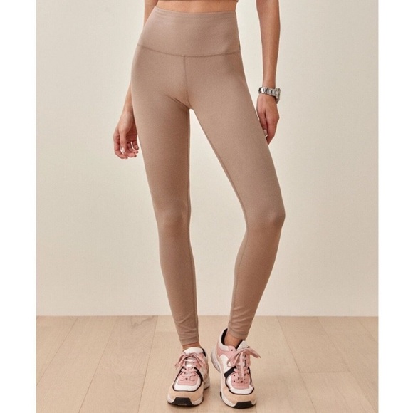 Reformation EcoStretch Clay Tan Athleisure Sustainable Leggings - Picture 1 of 15